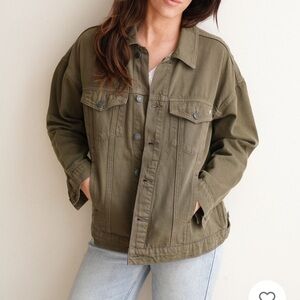 CJLA Hunter Denim Jacket- Olive - New - small